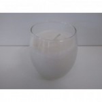 Vaso Cristal Con Vela Blanca diam 8 * 9 cm