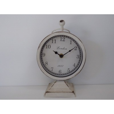 Reloj Sobremesa Forja Blanca 23 cm