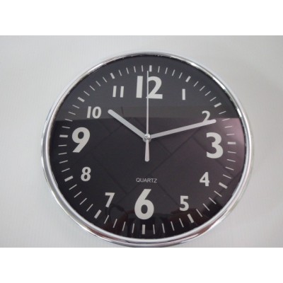 Reloj De Pared Cromado 20 cm