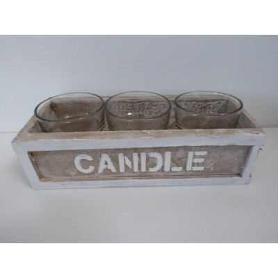 Caja Candle 23*10*6 cm 3 Vasos